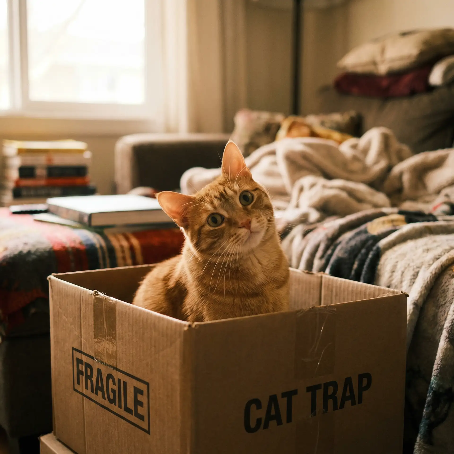 橘猫躲在纸箱里 - 苦瓜1313电影在线